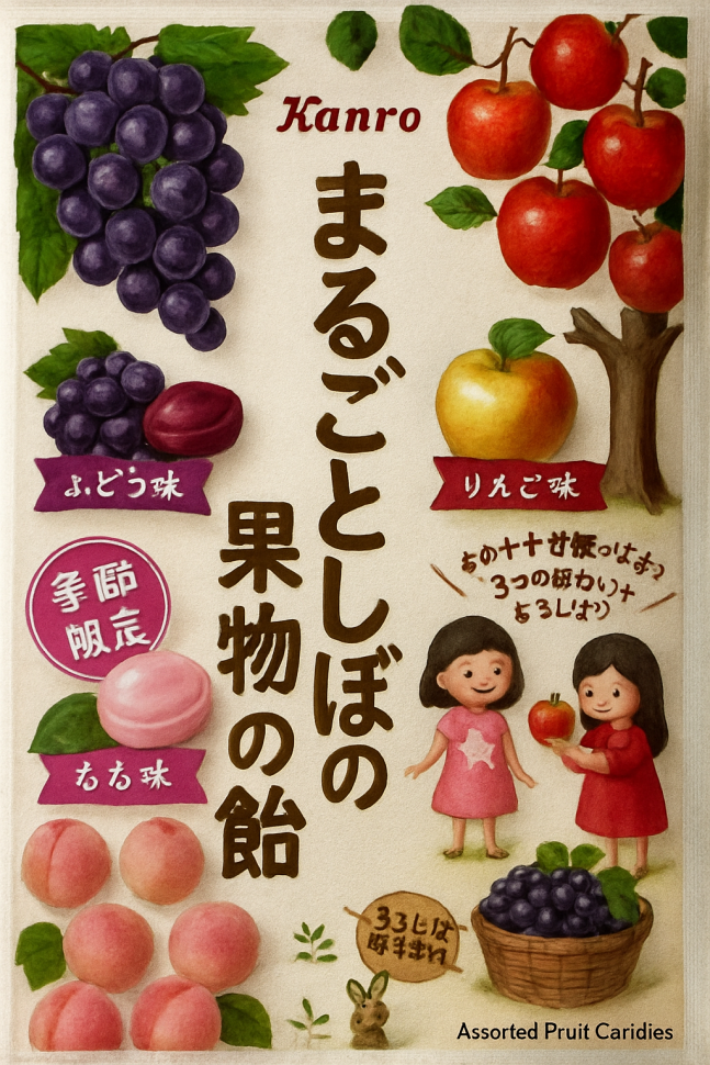 Леденцы Канро фруктовое ассорти, Kanro, Япония, 80 г