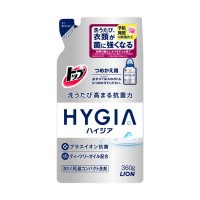 Жидкое антибактериальное концентрированное средство Lion Top HYGIA для стирки белья(сменная упаковка), Япония, 360мл