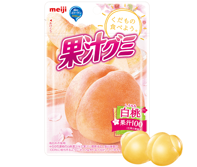 Мармелад Meiji с соком персика, 47г, Япония