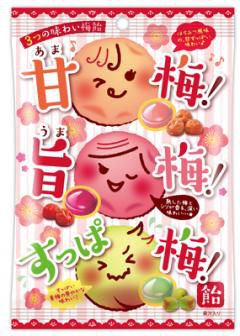 Леденцы Японская слива 3 вкуса, 62г, Япония