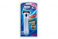 Мужской бритвенный станок с тройным лезвием с хромированной ручкой, Япония