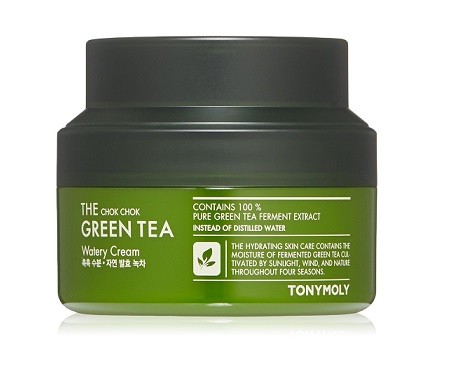 Увлажняющий крем с экстрактом зеленого чая Tony Moly Chok Chok Green Tea, 60 мл, Корея