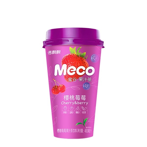 Фруктовый холодный чай Меко со вкусом черешни и черники, 400 мл, Китай