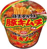 Лапша бп с соусом Кимчи на мясном бульоне Тонкацу Nissin, 103 г, Япония