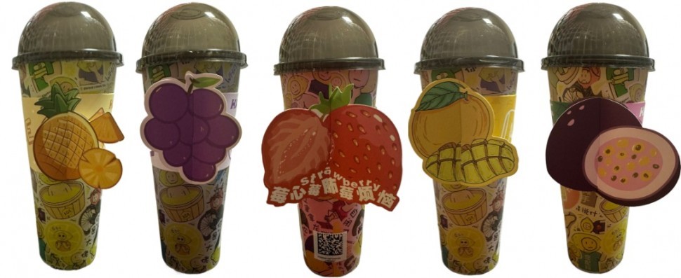 Фруктовые напитки с Джус-боллами (Фруктовые шарики с натуральным соком), 620мл, Китай