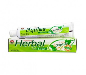 Растительная зубная паста "Twin Lotus Herbal Original", с травами, 100г