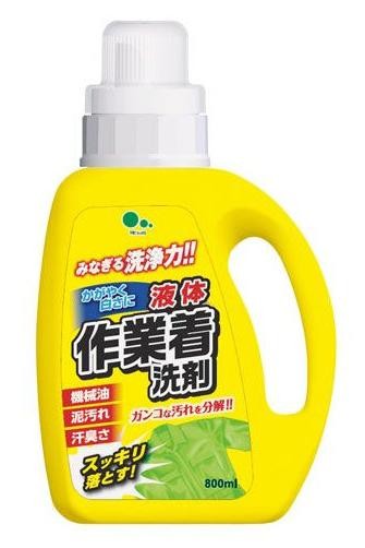 Гель для стирки рабочей одежды дезодорирующий с мощными ферментами MITSUEI, 800 мл, Япония