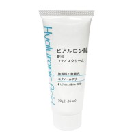 Японский глубокоувлажняющий крем для лица с гиалуроновой кислотой восстанавливающий и способствующий регенерации кожи (для всех типов кожи) Daiso Japan (без запаха, без красителей), 30 г