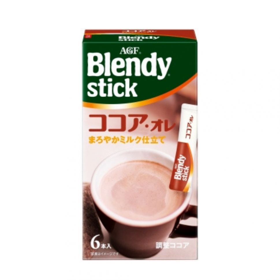 Японский горячий шоколад со сливками AGF Blendy Ajinomoto стики (11г х 6шт) Япония