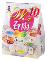 Ассорти японских супов Миясака с фунчозой для быстрого приготовления Харусаме Miyasaka, 10 порций, 202 г, Япония  