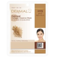Тканевая маска с экстрактом овсяных отрубей и коллагеном Dermal Oatmeal, Корея