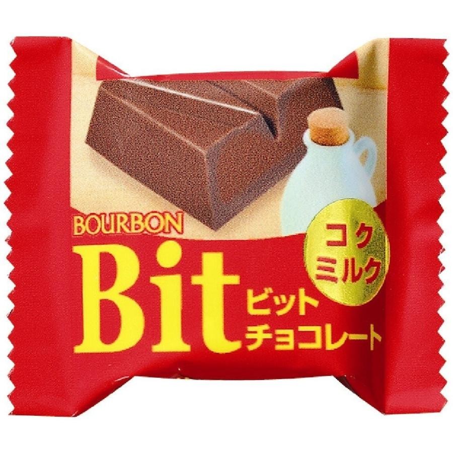 Молочный мини-шоколад Бурбон БИТ со сгущенным молоком и шоколадным кремом внутри "Кусочек" Bourbon Bit, 15 г, Япония