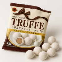 Трюфель Бурбон с кремовым ганашем и снежной пудрой Bourbon, 42 г, Япония