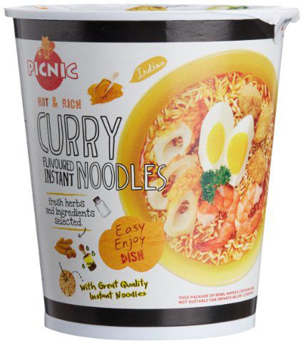 Лапша быстрого приготовления PICNIC со вкусом индийского карри, 60г