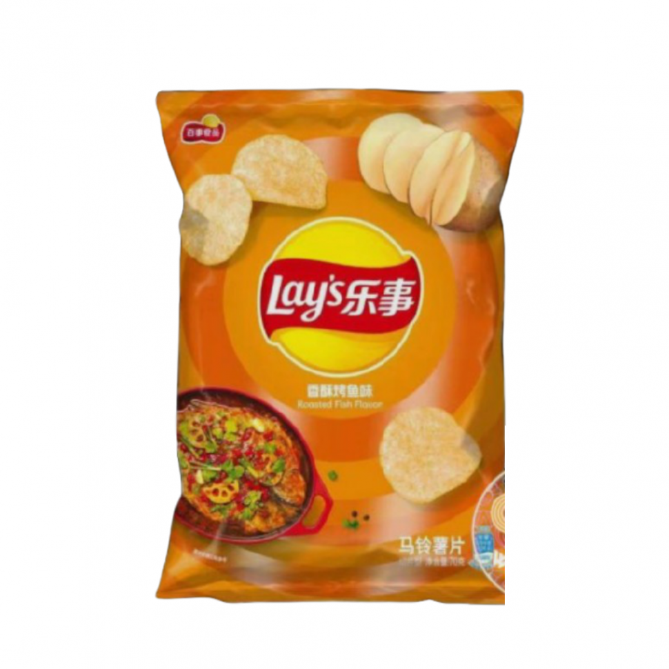 Чипсы Lay's со вкусом жаренного угря в остром томатном соусе с зеленью, 70г Китай