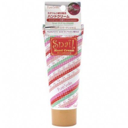Выравнивающий тон кожи крем для рук с эссенцией улитки и экстрактом клубники PURE SMILE,60 г