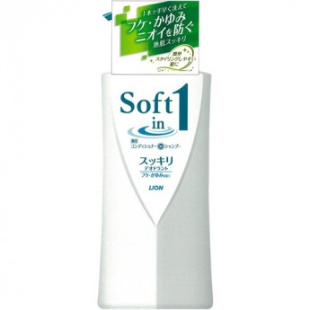 Шампунь с кондиционером LION Soft in 1 для сухих и поврежденных волос, склонных к перхоти, с экстрактом водорослей и минералами, 520мл