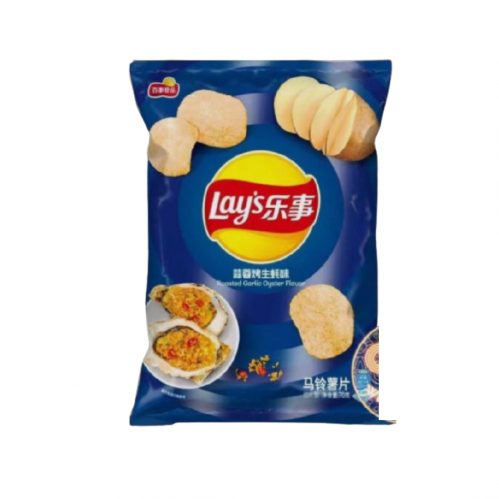 Чипсы Lay's со вкусом жареных устриц в остро-чесночном соусе, 70г Китай
