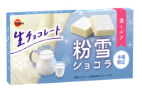 Снежный шоколад с насыщенным молочным вкусом и кремовым ганашем из нежных сливок Бурбон Bourbon, 45г Япония