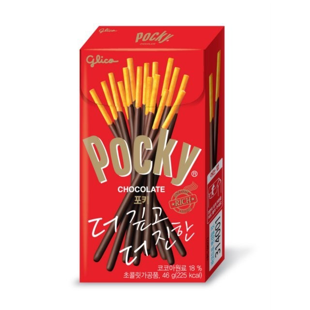 Корейские классические палочки Поки в шоколаде Pocky Original Glico, 46 г, Корея