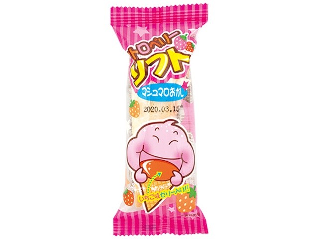 Маршмеллоу Yaokin Strawberry Soft 18г — японский зефир в форме мороженого с клубничным желе