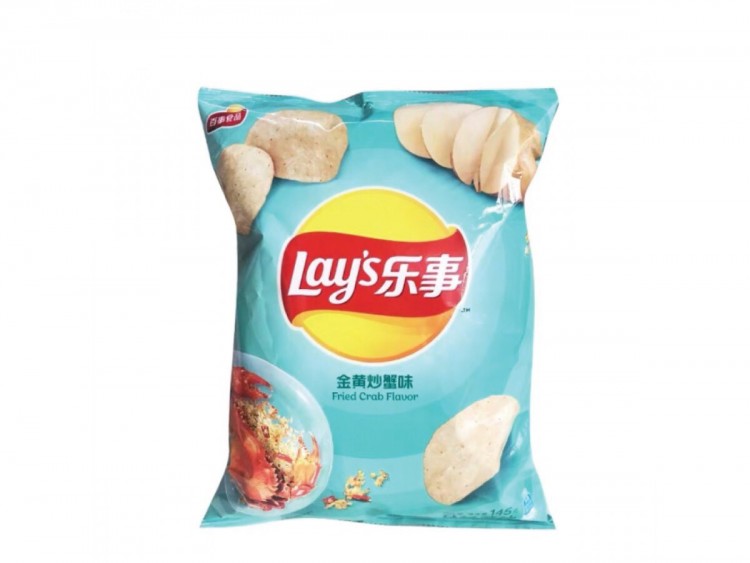 Купить Чипсы Lays со вкусом жареного краба, 70г, Китай по цене 277 руб.