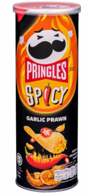 ЧИПСЫ PRINGLES СО ВКУСОМ ОСТРОЙ ЧЕСНОЧНОЙ КРЕВЕТКИ, 110Г