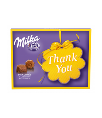 Шоколадные конфеты c пралине Milka Thank you, 120г