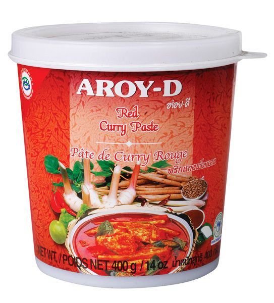 Паста Карри AROY-D, красная, острая, 400г