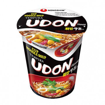 Лапша быстрого приготовления Нонгшим Удон Твигим с темпурой и морепродуктами (не сушеная, сублимированная) Udon Nongshim, 62 г Корея