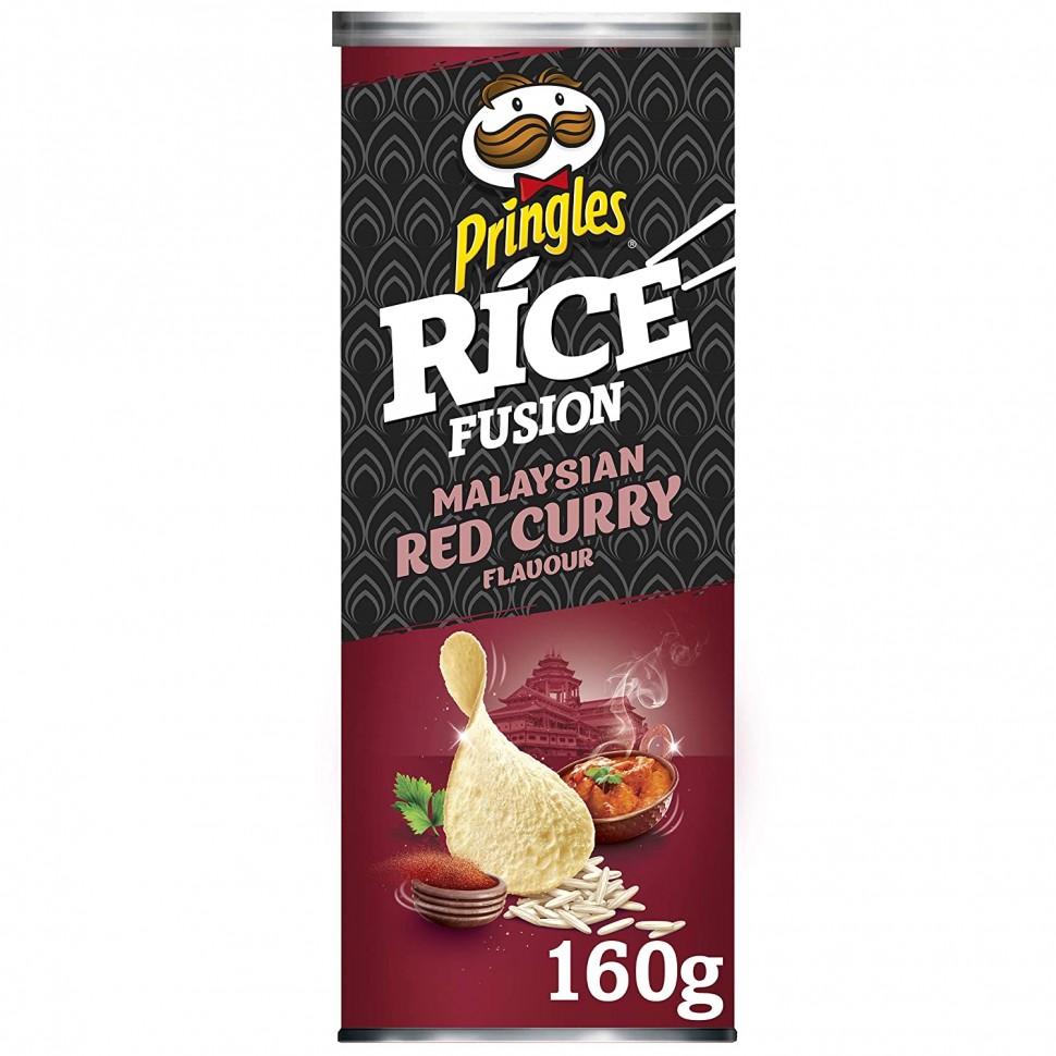 Рисовые чипсы Pringles Rice Fusion красный карри, 160г