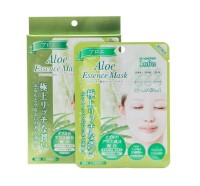 Японская маска для лица противовоспалительная и омолаживающая с экстрактом алоэ и 14 видов растений Aloe Essence Mask Shin-Factory (тканевые), 1 шт/5 шт