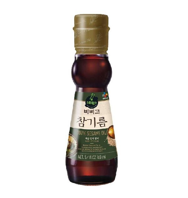 Кунжутное масло Bibigo нерафинированное, 160 мл, CJ FOODS, (стекл/бут) СиДжей Корея
