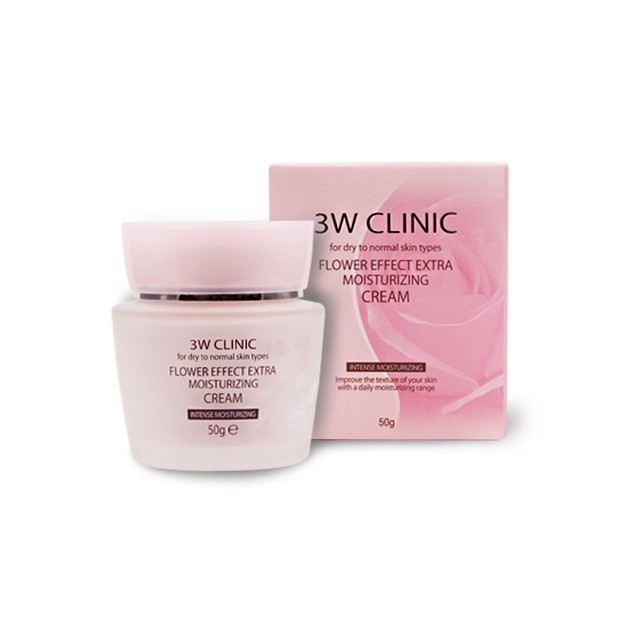 Увлажняющий крем для лица 3W Clinic с экстрактом цветов, 50г Корея