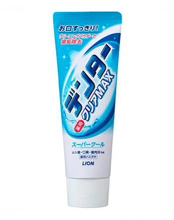 Зубная паста для защиты от кариеса с микропудрой "Суперохлаждающая" Dentor Clear Super Cool LION, 140 г, Япония