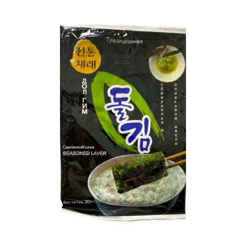Морская капуста обжаренная Дол Гим Seasoned laver, 20г Корея