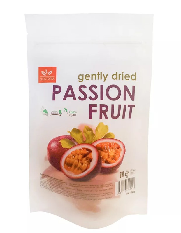 Маракуйя сушеная Ecostoria 100% vegan, 100 г