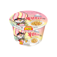 Лапша б/п рамен со вкусом острой курицы Бульдак в сливочном соусе карбонара с грибами (Buldak Samyang) Самянг, 80 г/ 120г Корея