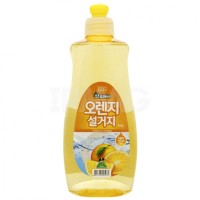 Жидкое средство для мытья посуды SANDOKKAEBI с апельсином, подходит для овощей и фруктов, 500мл Корея