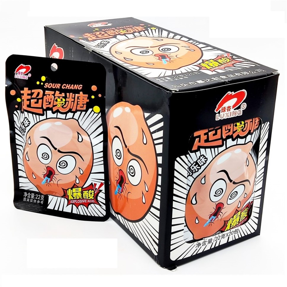 Кислые конфеты LUXING Sour Chang в ассортименте, 22г
