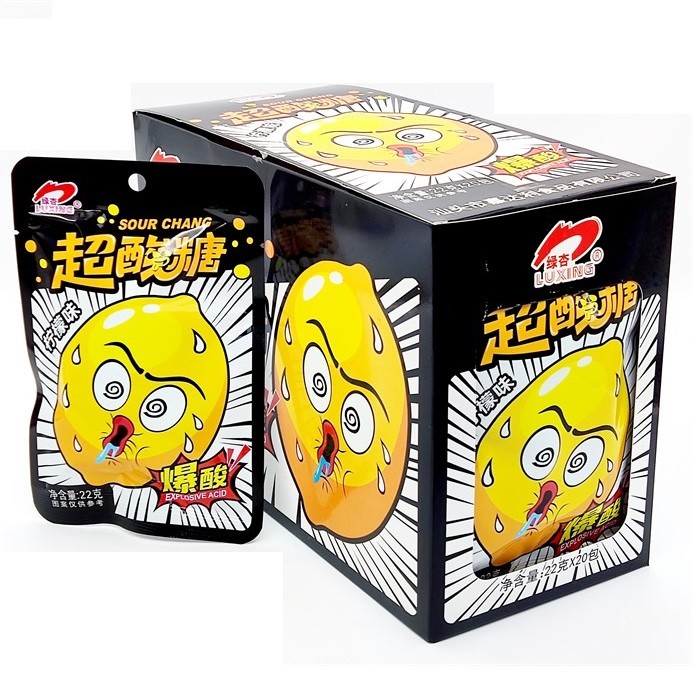 Кислые конфеты LUXING Sour Chang в ассортименте, 22г
