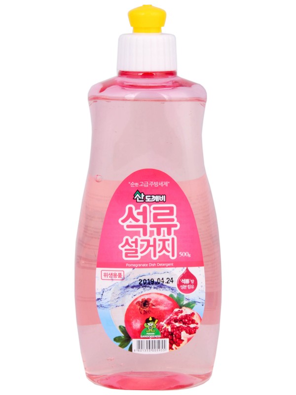 Жидкое средство для мытья посуды SANDOKKAEBI с гранатом, подходит для овощей и фруктов, 500мл Корея