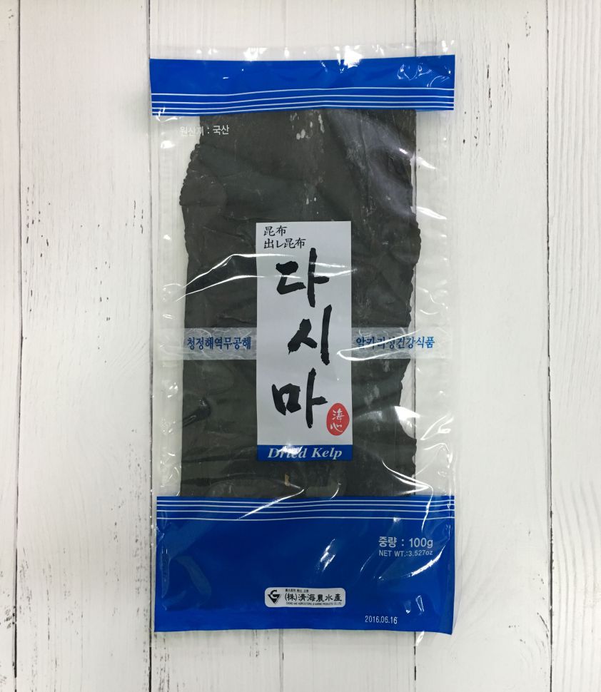 Капуста морская сушеная ламинария Комбу для супов и салатов, 100г