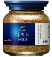 Японский растворимый кофе MAXIM AGF A Little Luxury Coffee Classic Blend "Роскошная кофейня" легкий (серебро), стекло, 80 г, Япония