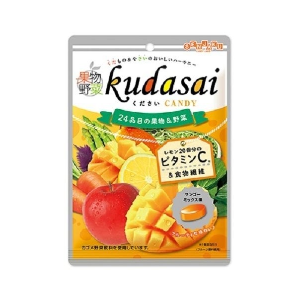 Леденцы "Давай!" со вкусом манго и натуральными фруктово-овощными соками Senjyakuame-Honpo, 70 г, Япония