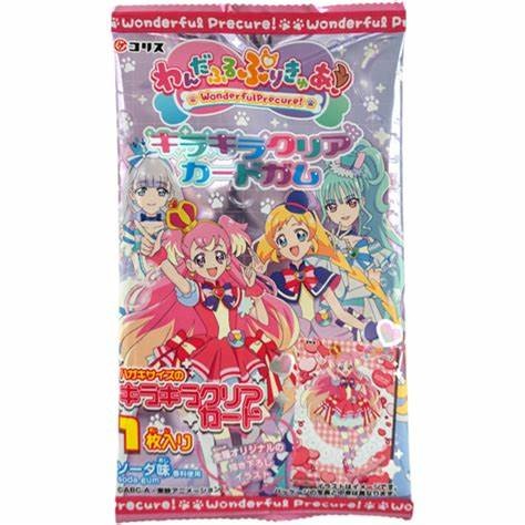 ЖЕВАТЕЛЬНАЯ РЕЗИНКА КОРИС "PRETTY CURE" ВКУС ГАЗИРОВКИ + БЛЕСТЯЩАЯ КАРТОЧКА, ЯПОНИЯ