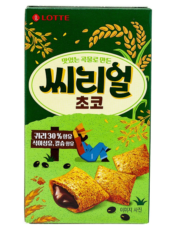 Печенье с шоколадной начинкой Cereal Choco Lotte, Корея, 42 г