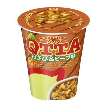 Лапша быстрого приготовления QTTA с васаби и говядиной, 84г, Япония