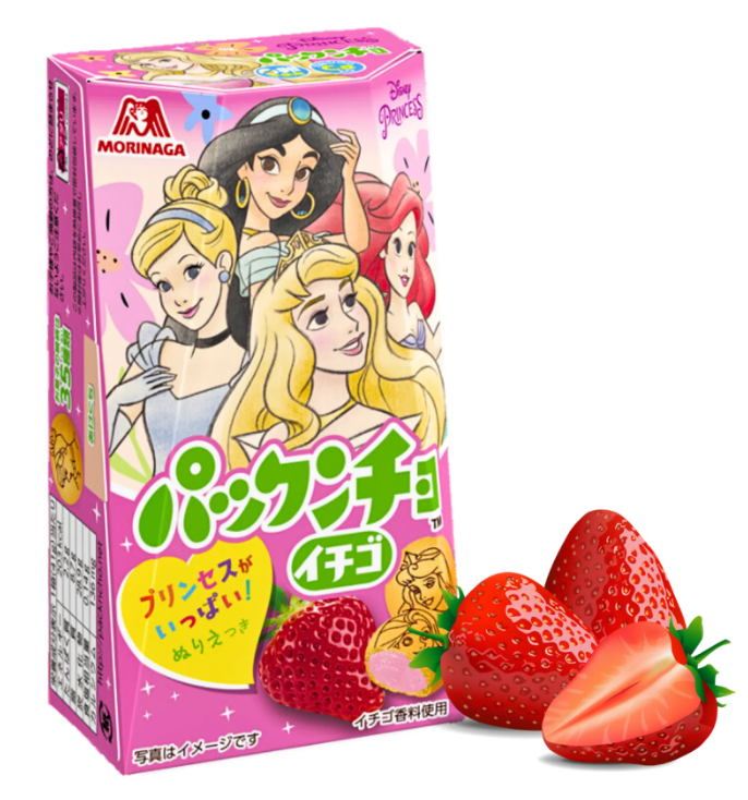 Печенье с клубничной начинкой Morinaga Принцесса, 43 гр, Япония