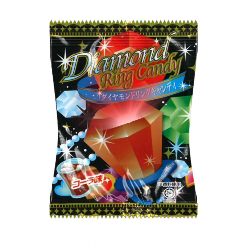 Карамельная конфета «Бриллиантовое кольцо» со вкусом колы Yaokin, 10г Япония